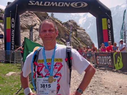 Mike at the finishing post of the TigerTme run, June 2012