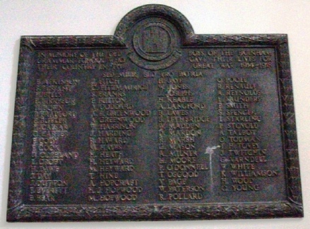 Farnham Grammar School, War memorial plaque